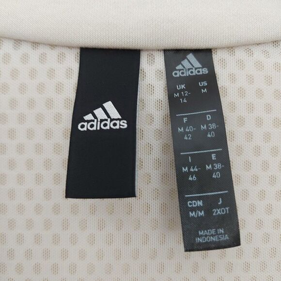 Adidas Heart Tracer Summer Jacket Womens Medium White Asymmetrical Zip Mesh - Picture 14 of 15